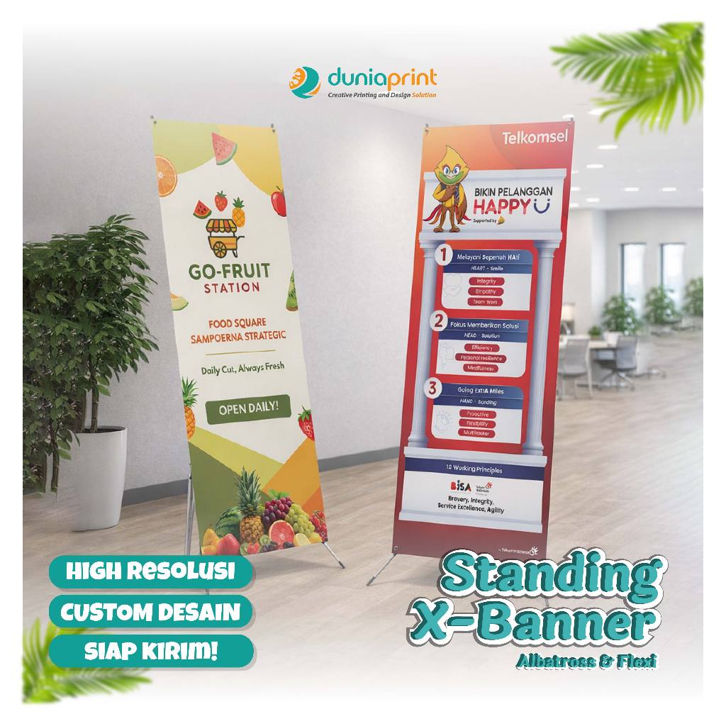 X Banner | Cetak X Banner | Banner Standing Custom | Baner Standing | Banner Berdiri | Banner Jualan