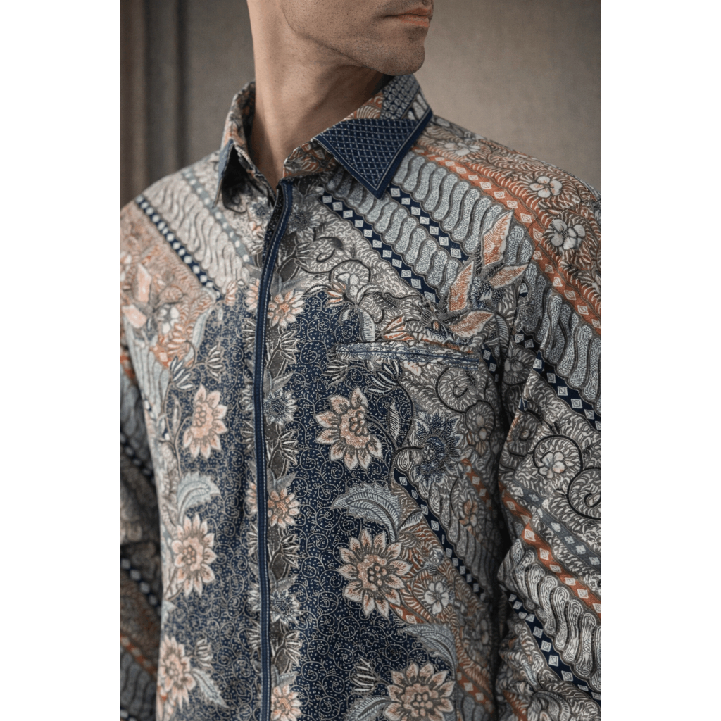 Batik Nusarupa - Arumsari | Kemeja Batik Pria Premium Lengan Panjang Motif Nusantara | Semi Jas