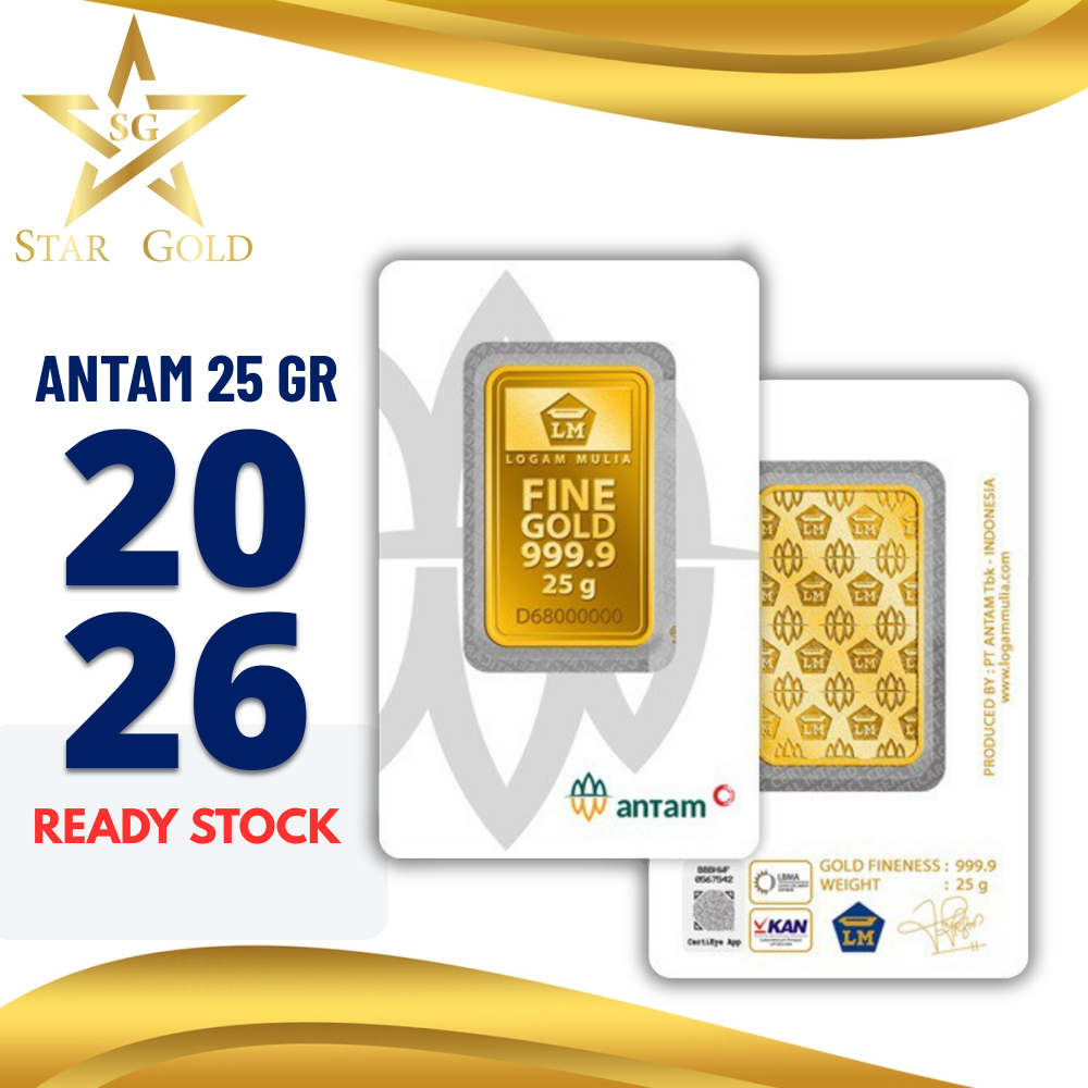 Star Gold Logam Mulia Antam Press ( LM ) 25GR 25 Gram