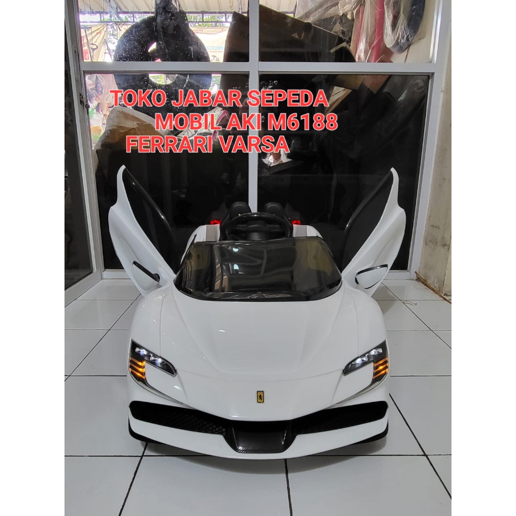 MOBIL AKI ANAK FERRARI BISA DINAIKI MAX 40KG ORI PMB M6188 DENGAN REMOTE CONTROL