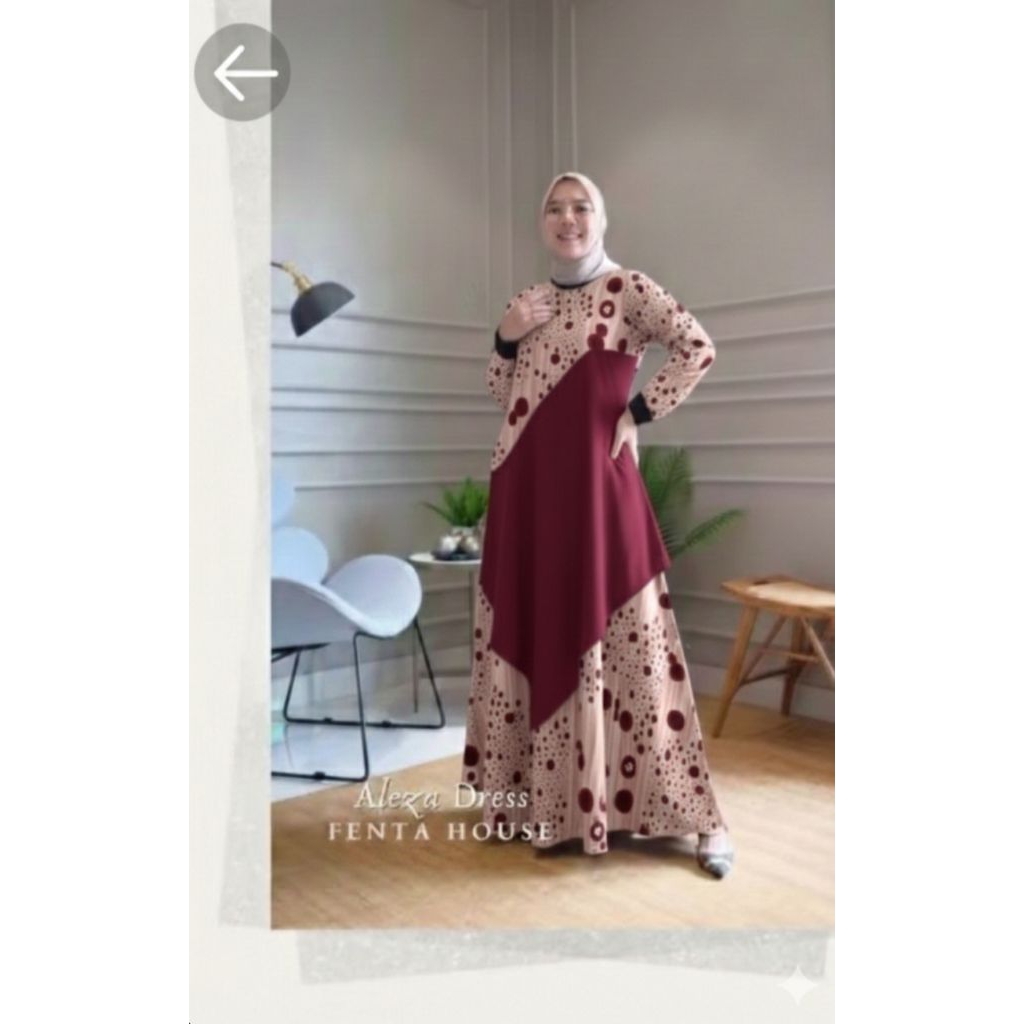 Gamis fenta house original gamis premium aleza dress