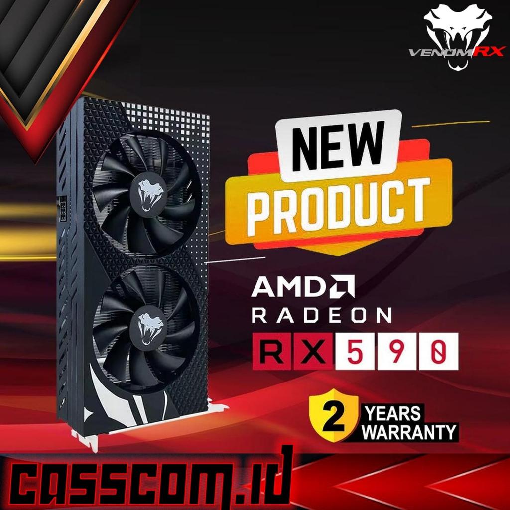 VGA VenomRX RX590 8GB GDDR5 Dual Fan | AMD Radeon RX 590 8GB 256 bit DDR5 - 2304