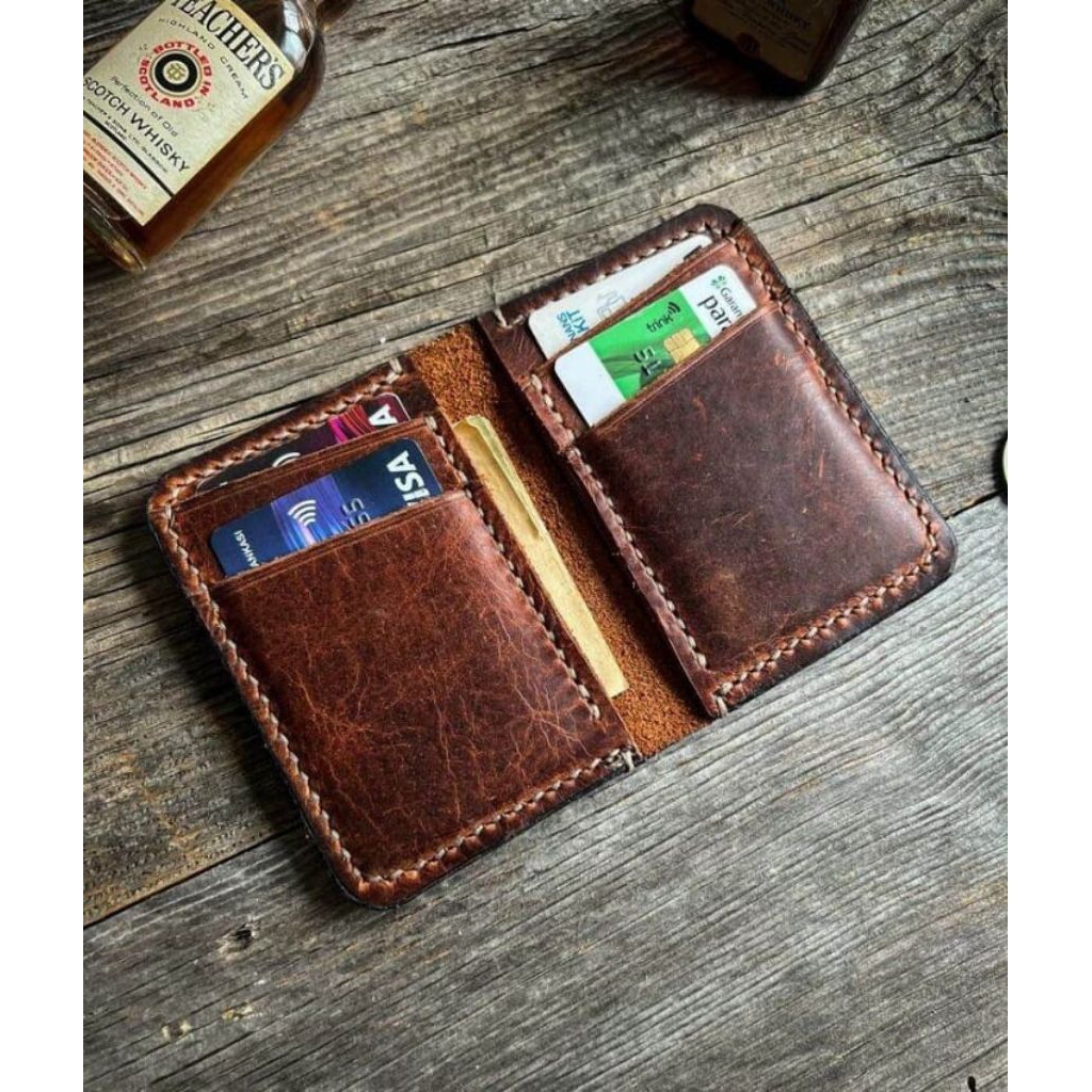 Dompet Kartu Crazy Horse Asli 100% | Dompet Kulit Asli | Dompet Kulit | Dompet Crazy Horse |