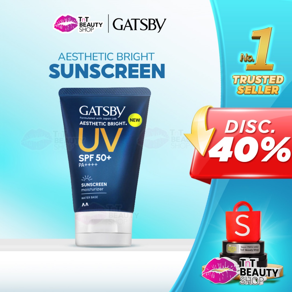 GATSBY Aesthetic Bright UV SPF 50+ PA ++++ Sunscreen Moisturizer 40ml  | TnT Beauty Shop
