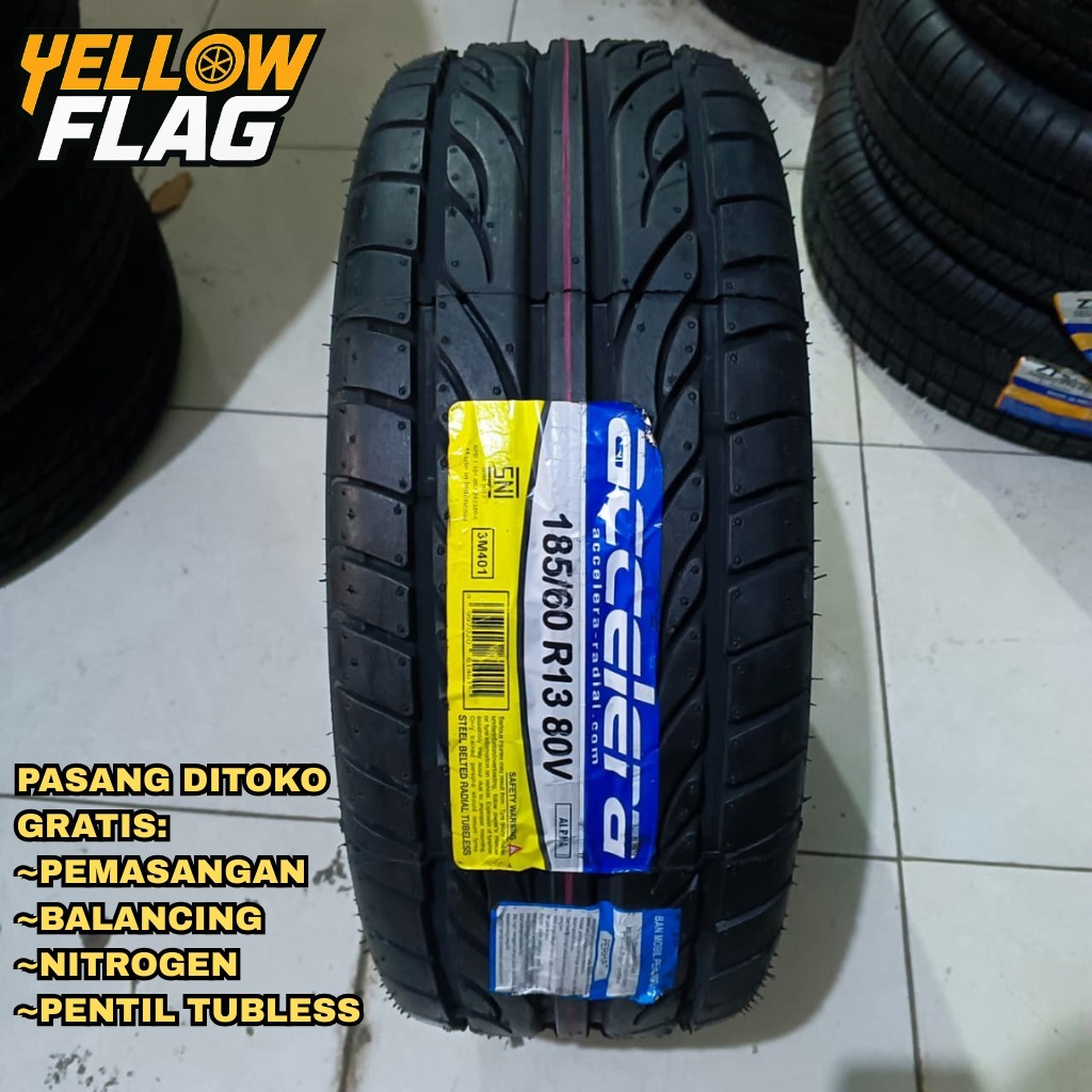 Ban mobil ring 13 185/60 merk accelera alpha ukuran 185 60 r13 untuk mobil sedan ceper tubeless
