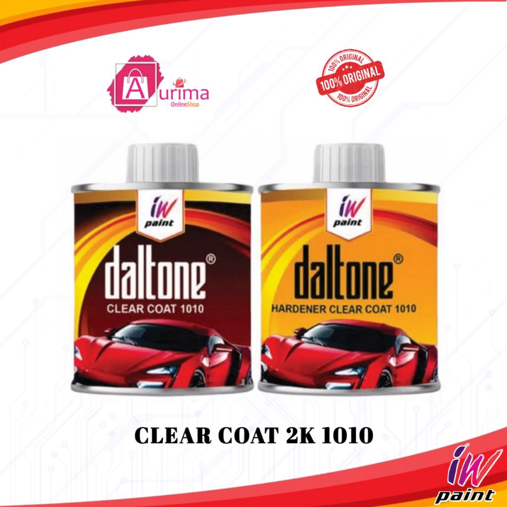 CLEAR COAT DALTONE PU 2K CLEAR COAT 1010 PERNIS MOBIL MOTOR CAT FINISHING PREMIUM 500 ML
