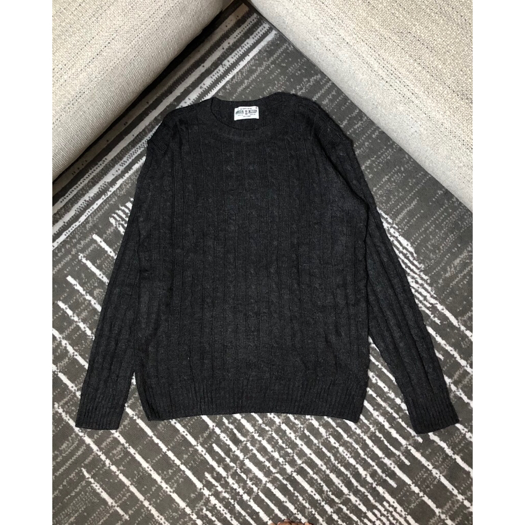SWEATER BY DONGSIN WITH DARK GREY COLOR
