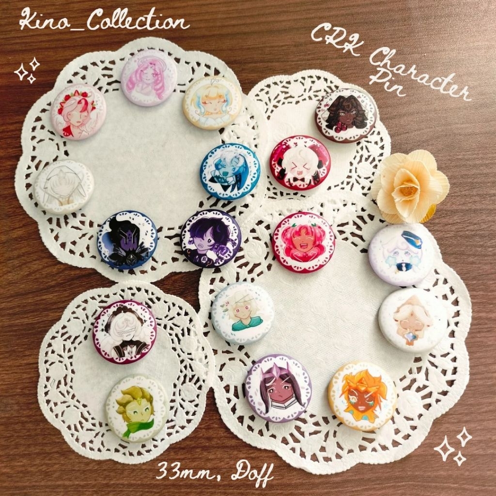 PIN 33 MM  COOKIE RUN KINGDOM. CRK Pin. FANMERCH. PIN KARAKTER COOKIE RUN KINGDOM