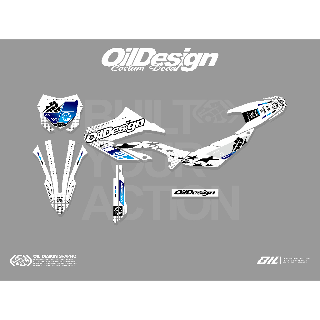 DECAL WR155 new konsep oildesign terbaru putih