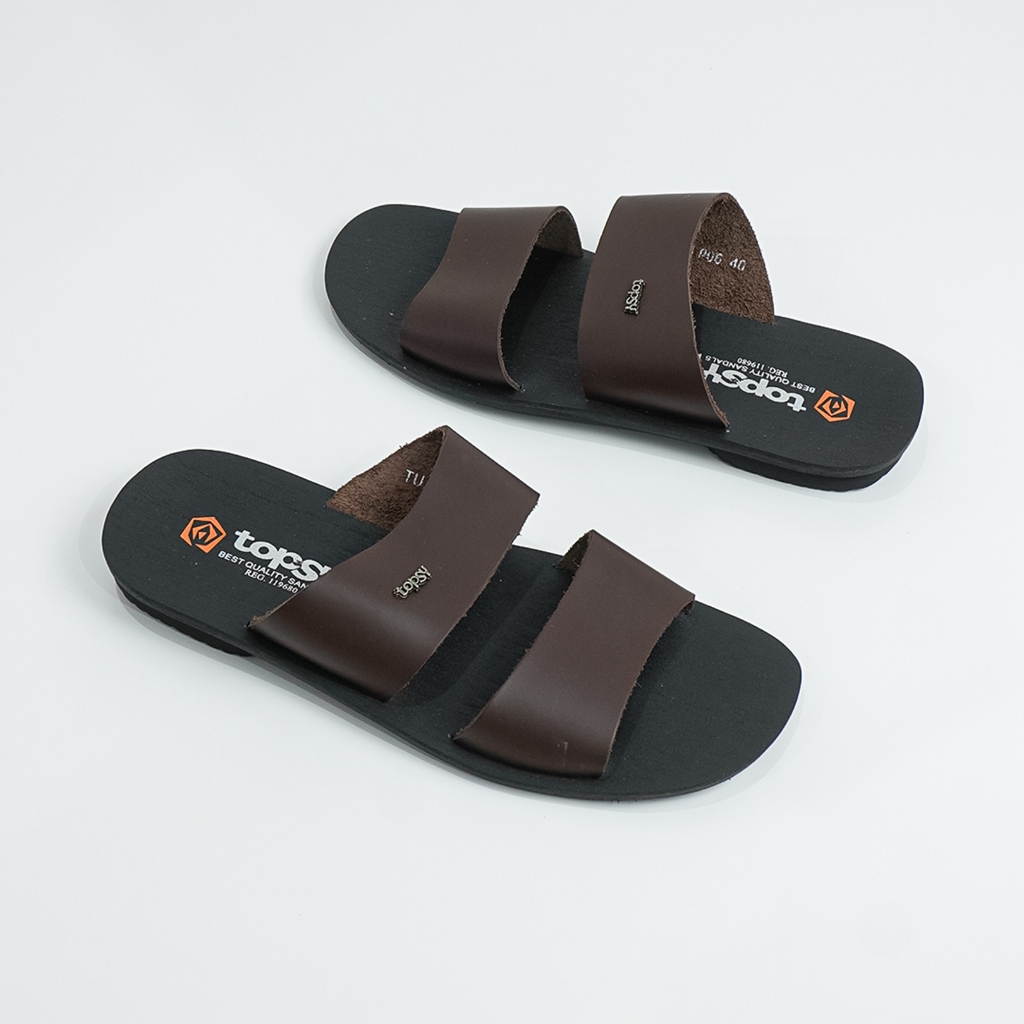 [READY STOCK] TOPSY SANDAL PRIA KULIT ASLI SIZE 39-43 | Kode TU