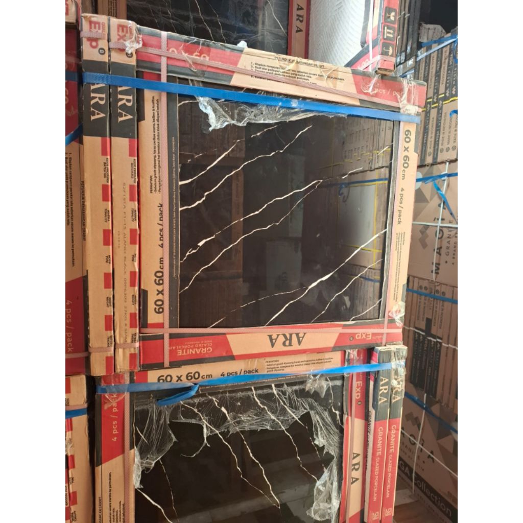 granit 60x60 Allano Black Glossy