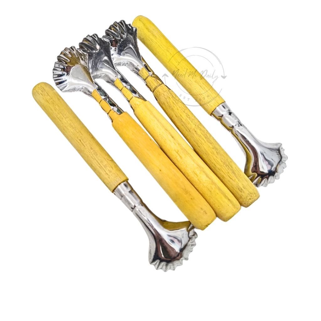 SENDOK KEROKAN ES STAINLESS GAGANG KAYU | ES BUAH | SERUTAN KELAPA MUDA | SERUT JELLY | DEGAN | COCK