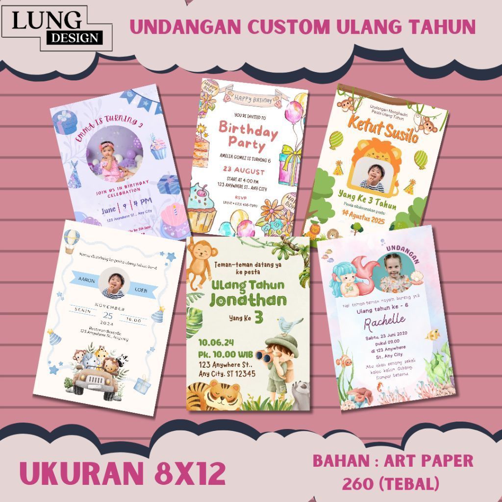 Undangan Khitan Anak / Undangan Khitan Karakter / Undangan Khitan