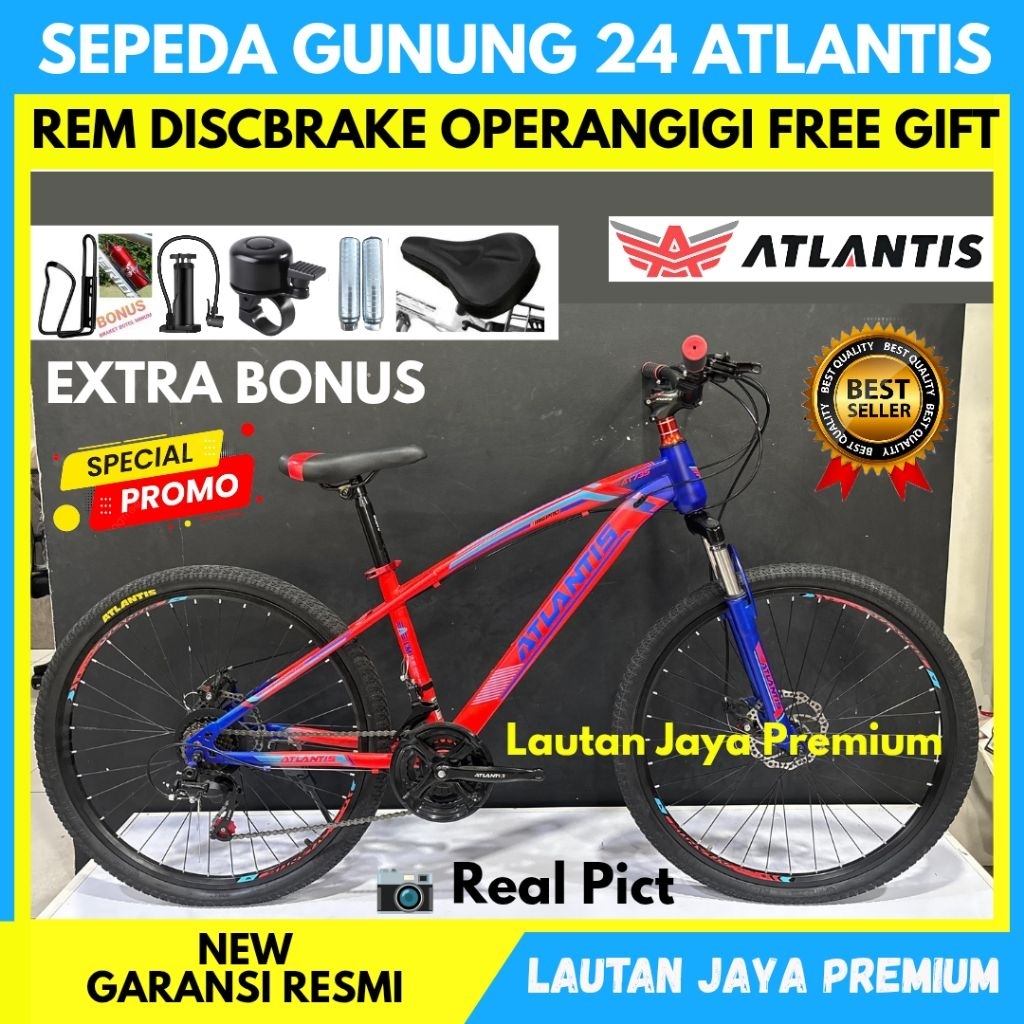 Sepeda Gunung MTB 24 Atlantis Rem Discbrake Terbaru