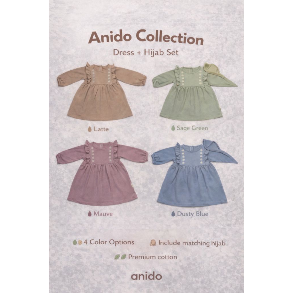 Set Gamis Anak Motif Bunga