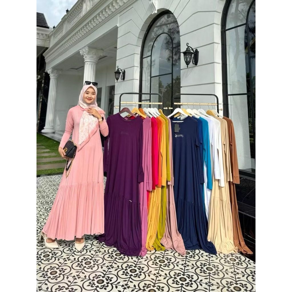 Cundamani Dress Polos By Journey | Homedress Muslimah By Journey | Gamis Kaos Polos By Journey | Bas