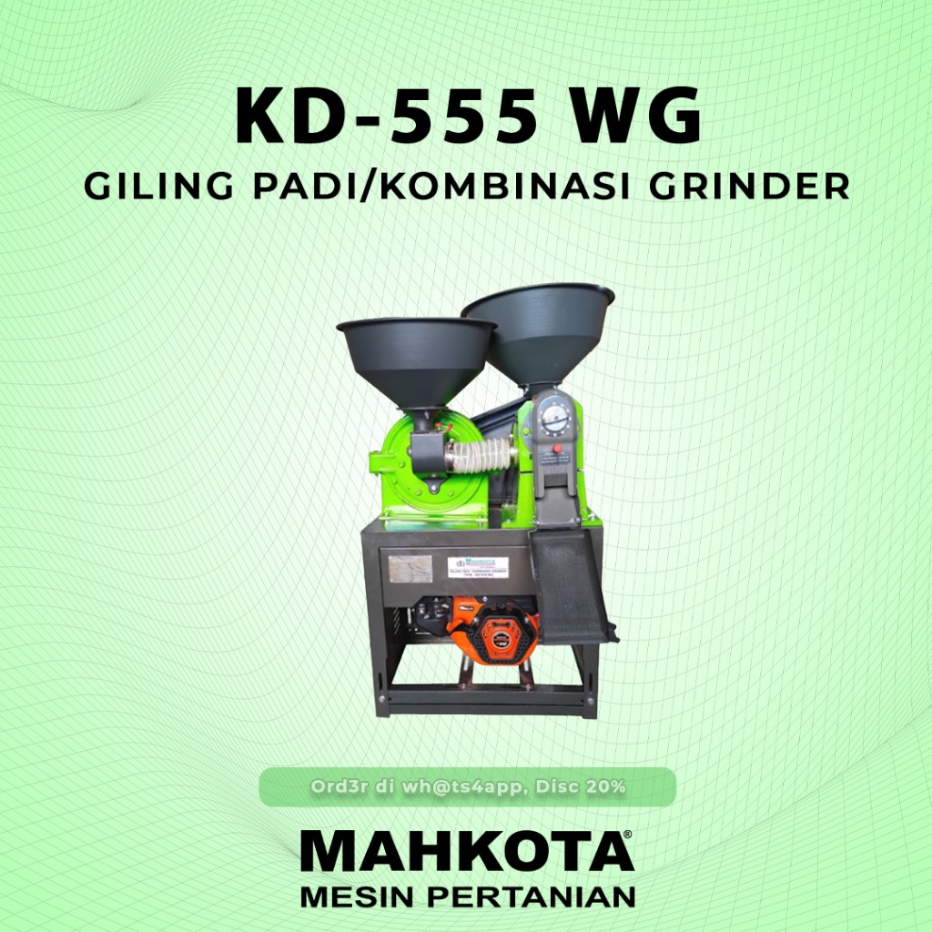 Mahkota Mesin Giling Padi Mini Dan Penepung Portable KD 555 WG
