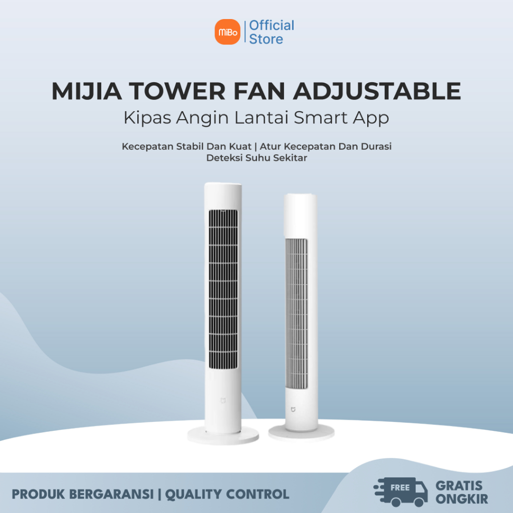 Xiaomi Mijia Kipas Angin Lantai Tower Fan Adjustable Smart App