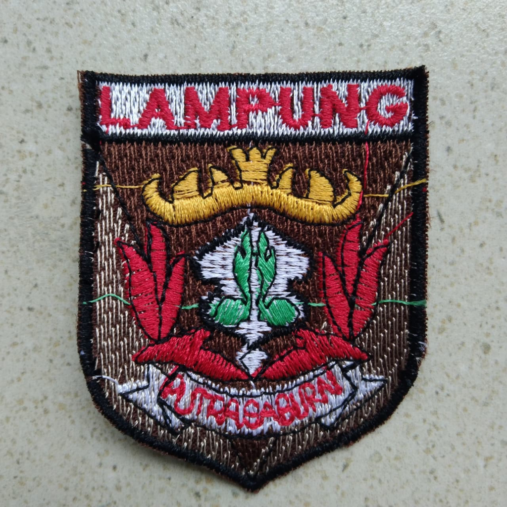 Badge kwarda LAMPUNG bet logo lampung full bordir bijian