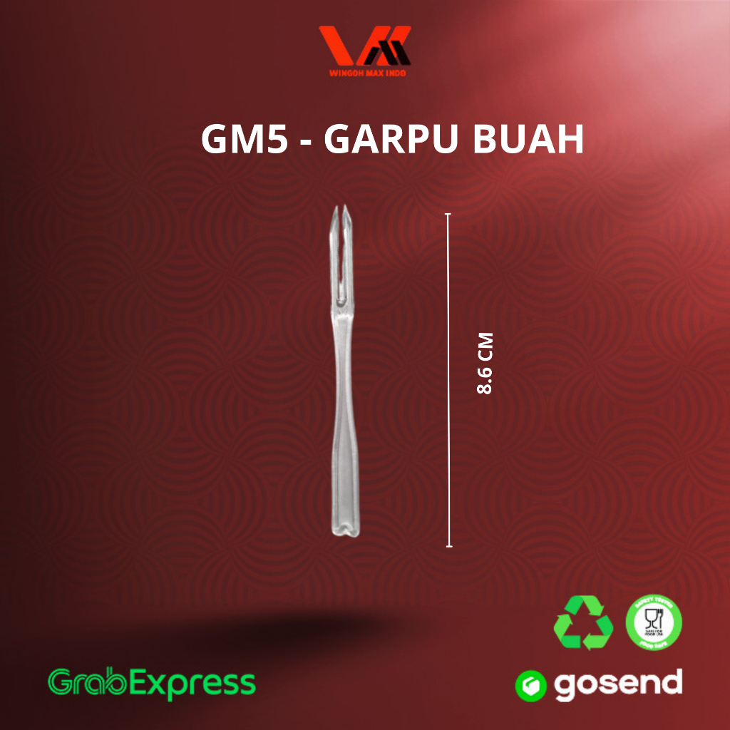 Garpu Buah Plastik Food Grade Isi 500 / Dus 2500 – Garpu Dessert Sekali Pakai Catering Snack Box