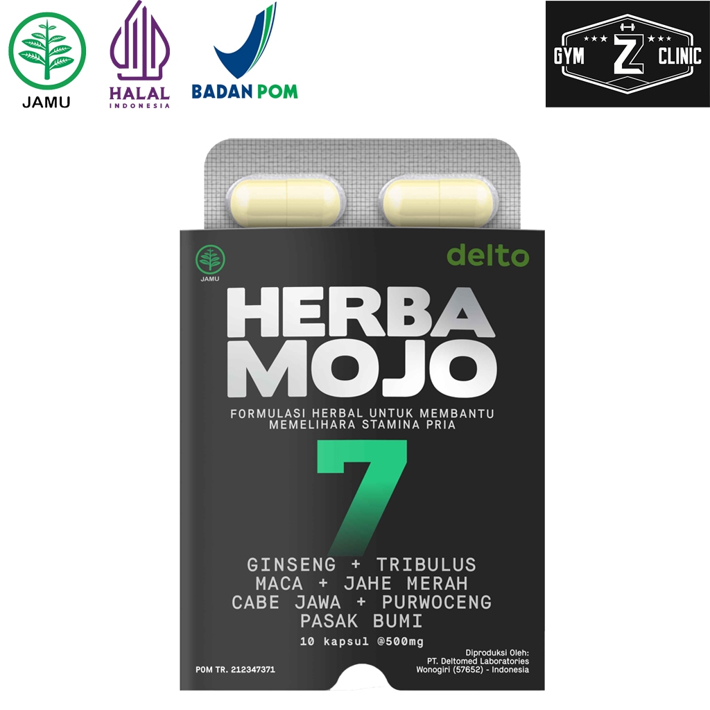 Herbamojo Blister Suplemen Fitness Herbal Stamina Pria Testosteron Booster - 10 Kapsul