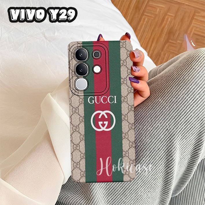 Case untuk Vivo Y29 4G Motif Gucci Terbaru Case Lentur Terlaris Kesing Case Unik[CN17]