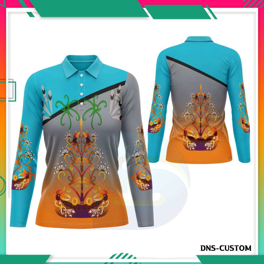 Jersey Ranting Dayak Kalimantan Wanita Fullprint Custom/Kaos Jersey Ranting Dayak Murah
