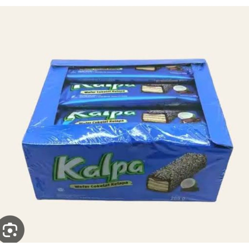 1 dus 12 pcs wafer coklat kelapa kalpa rasa enak jajanan harga murah grosir bandung