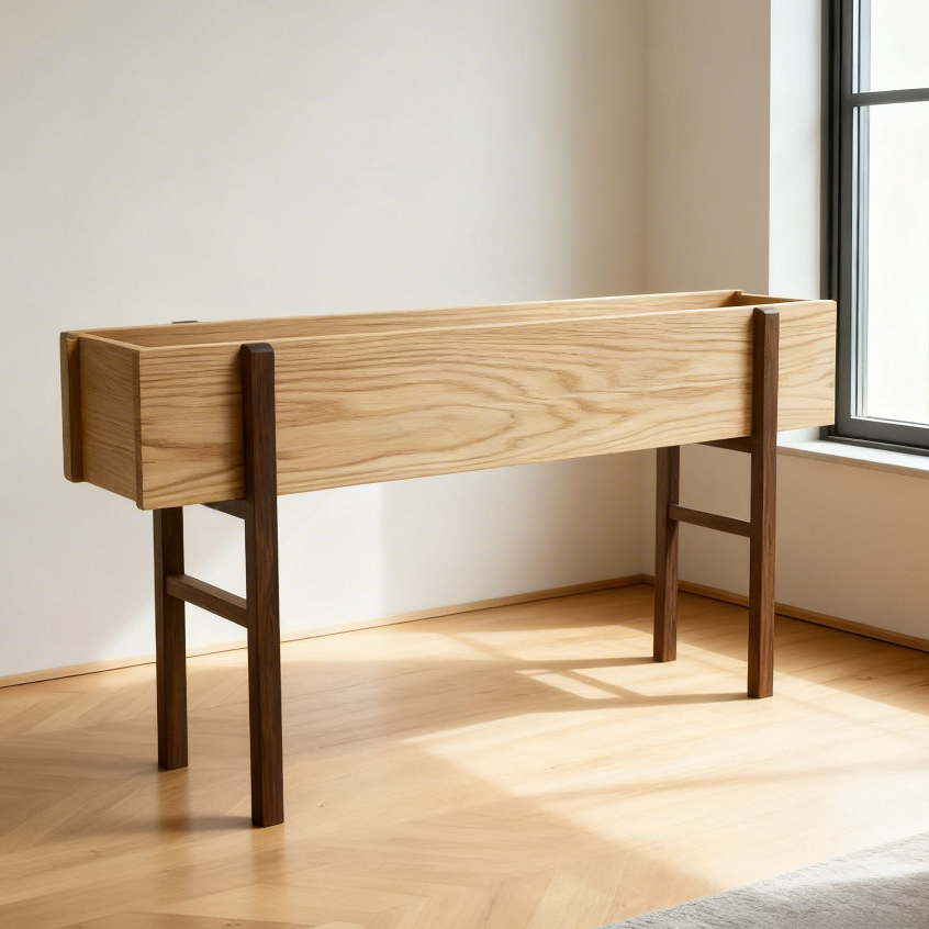 Rak Tempat Pot Bunga Kayu Media Tanam Standing Planter Indoor Outdoor Rumah