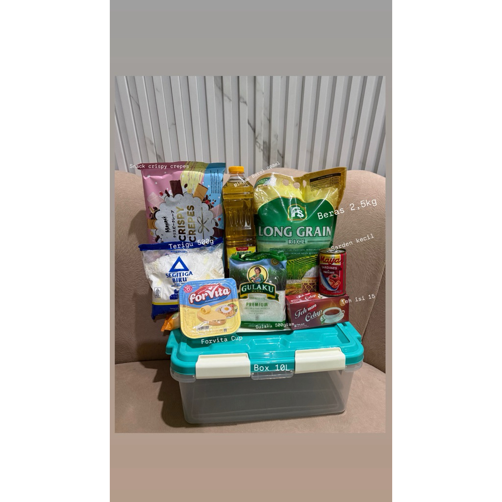 Paket Sembako kotak Kontainer