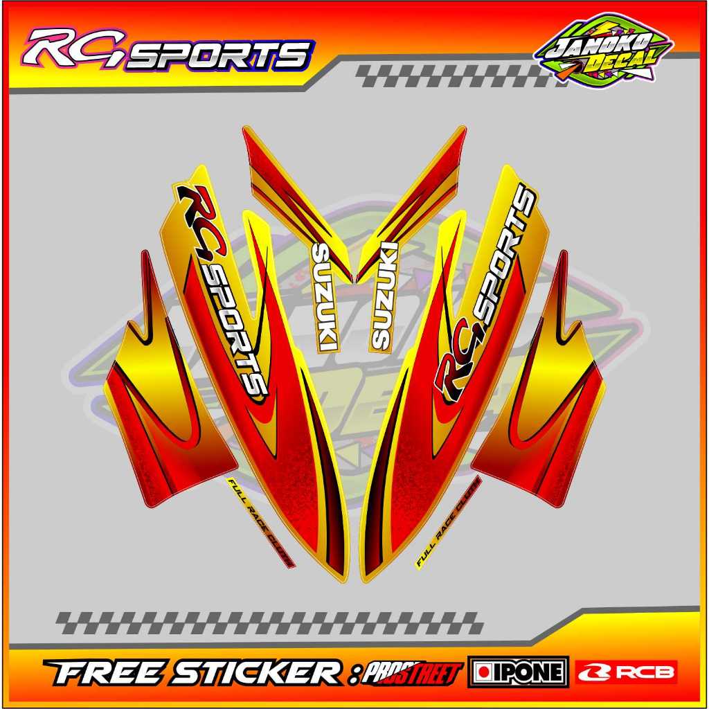 STRIPING VARIASI SUZUKI RG SPORTS / STICKER LIST VARIASI MOTOR SUZUKI RG SPORTS