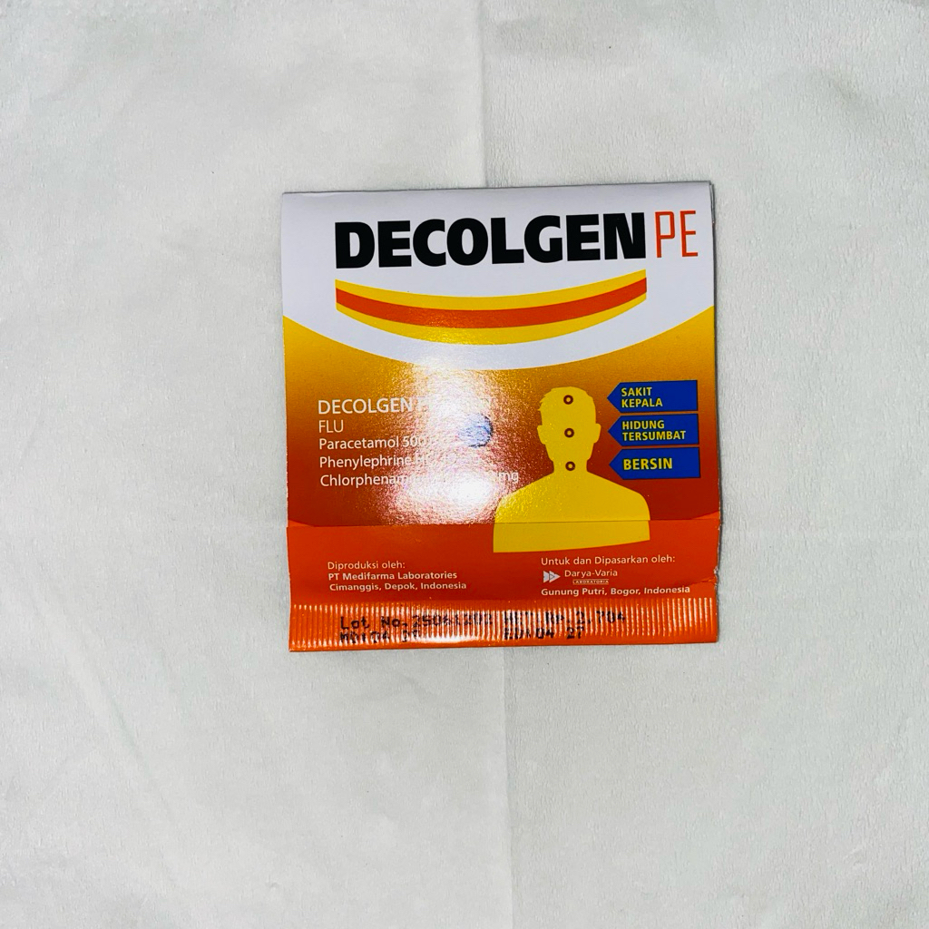 Decolgen PE Tablet Obat Flu Batuk Pilek Demam Hidung Tersumbat Dewasa