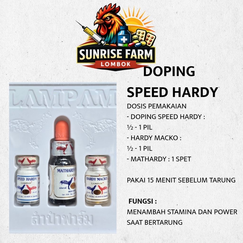 Doping Lampam ayam Speed Hardy / doping Lampam 100% original