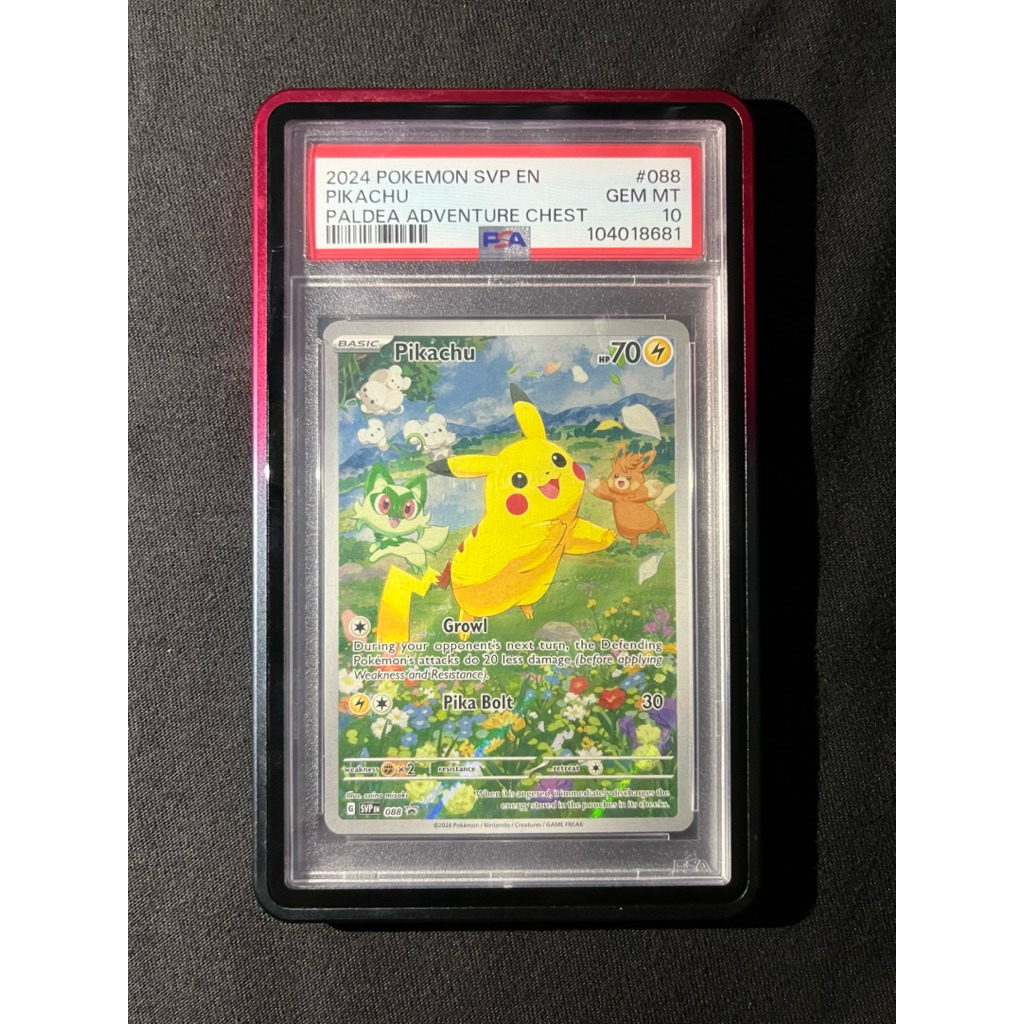 Slab Pokemon PSA 10 - Pikachu Paldea Adventure Chest Promo English