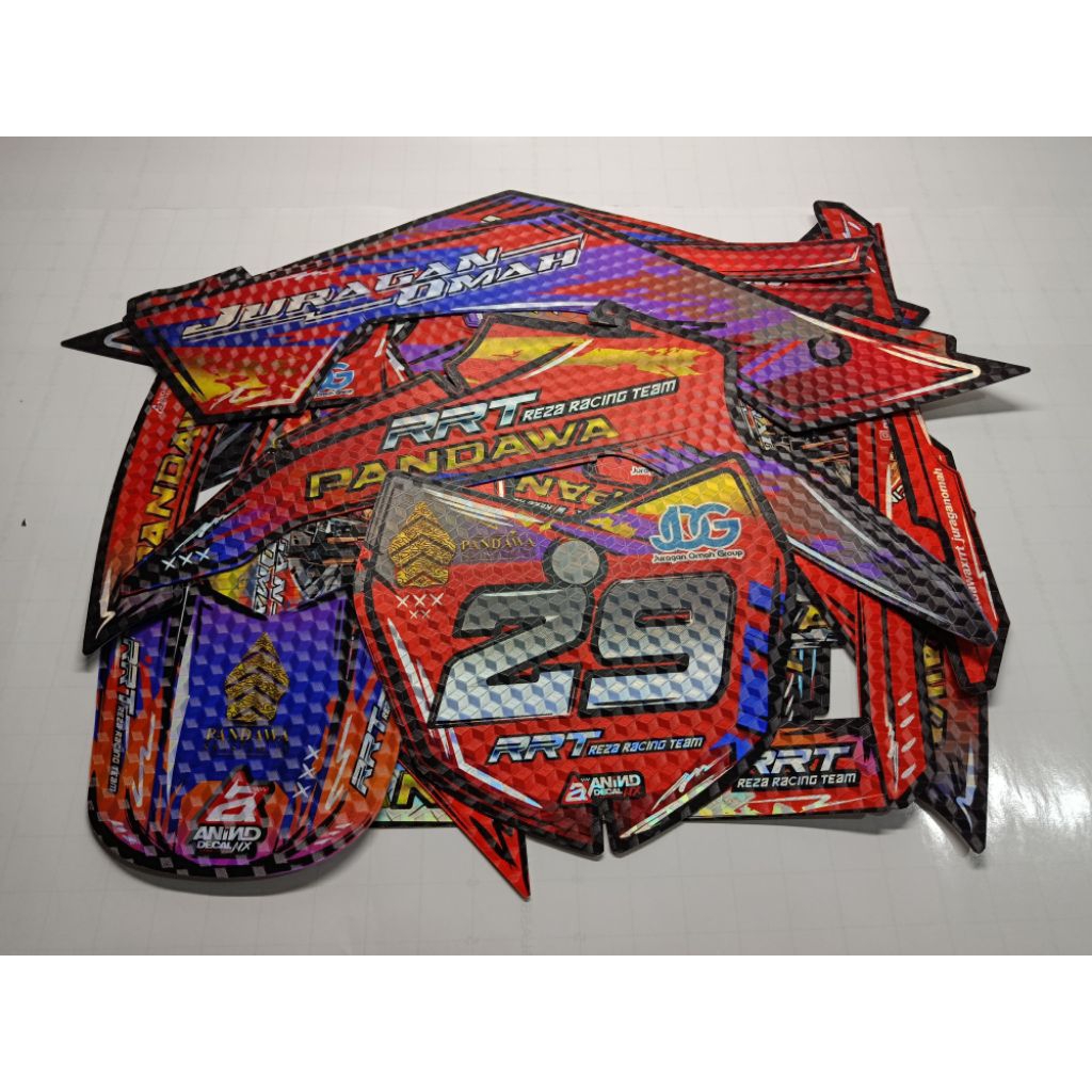 DECAL KLX140 bahan HOLOGRAM maxdecal LAMINASI TEBAL x PRISMATIX