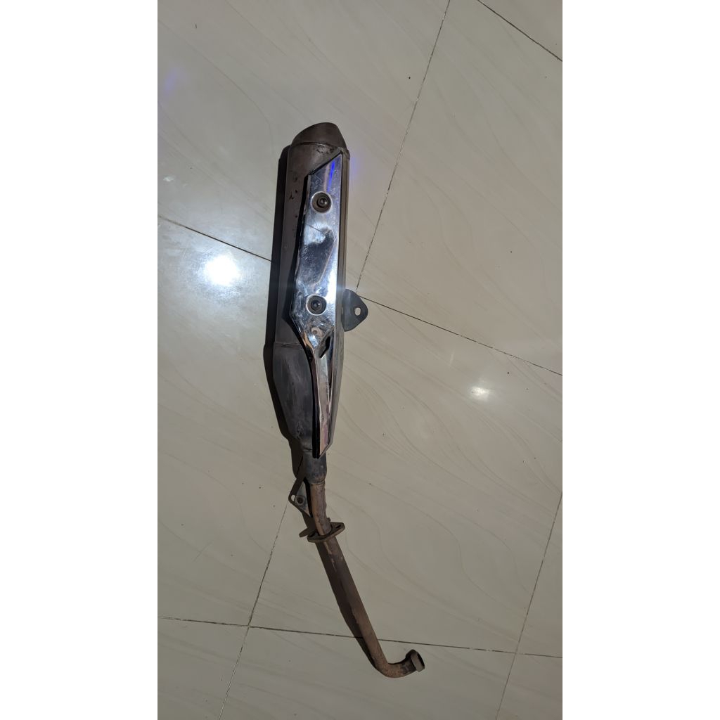 knalpot Supra 125 fi original copotan