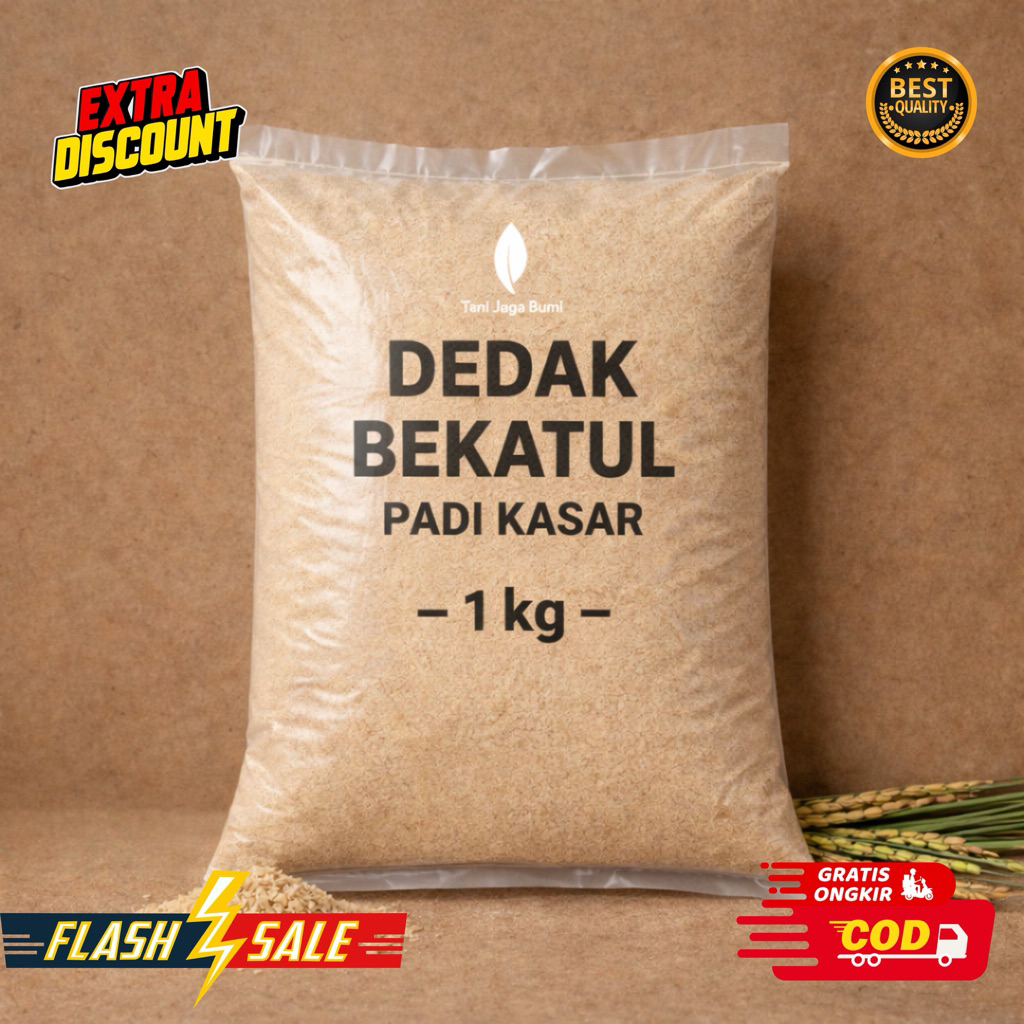TJB ~ Dedak Bekatul Padi Kasar 1Kg — Paket Hemat Serbaguna untuk Peternak & Petani