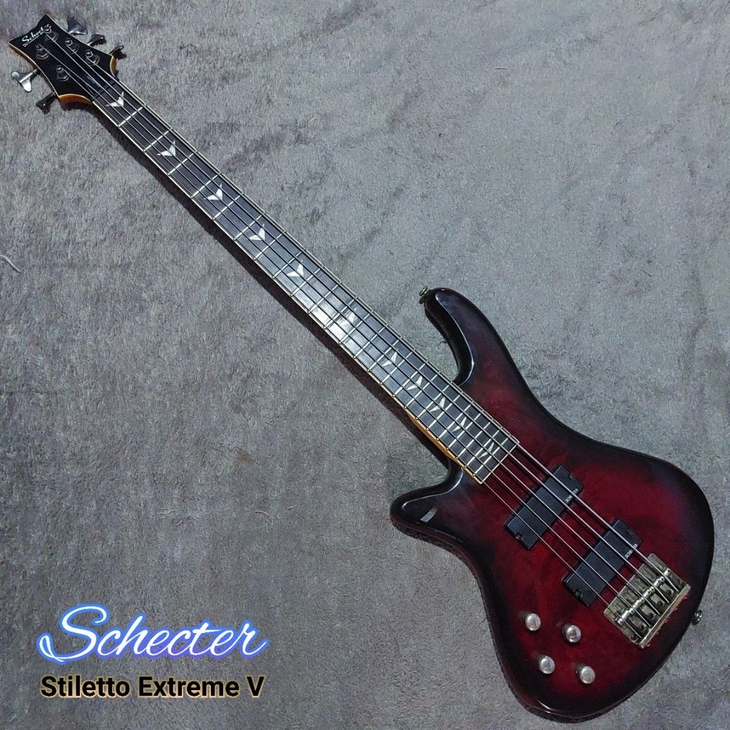 bass kidal bass lefthand schecter stiletto extreme 5 senar