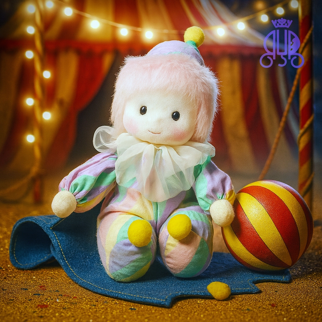 Boneka kecil putar musik karakter Badut