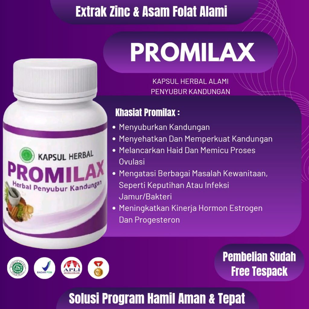 PROMILAX KAPSUL HERBAL PENYUBUR KANDUNGAN PASUTRI ORIGINAL