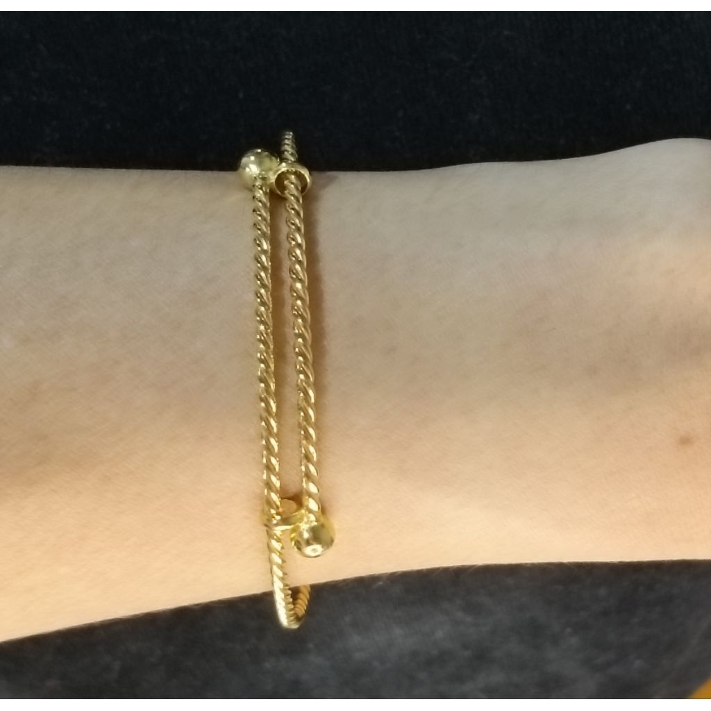 Gelang Tangan Emas Muda 5 gram - Model Bangle boba