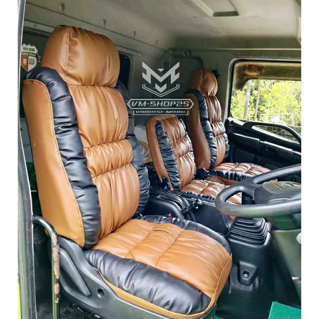 Sarung jok cover jok mobil truk model sofa/hino 500/hino lohan/hino TI/hino ranger/fuso oren/fuso fi