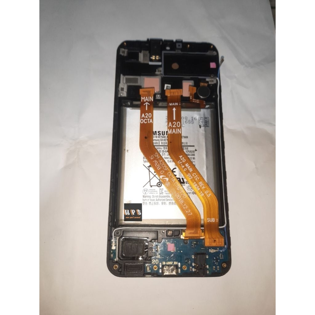 frame flexible lcd flexible papan cas baterai vibration buzer atas dan bawah kabel sinyal samsung a2