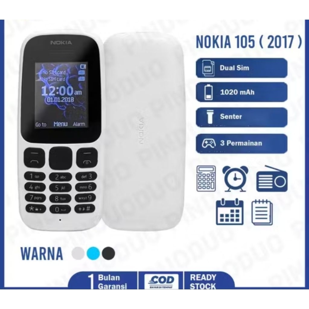 Nokia 105 Original Dual SIM (TA-1174) 2017