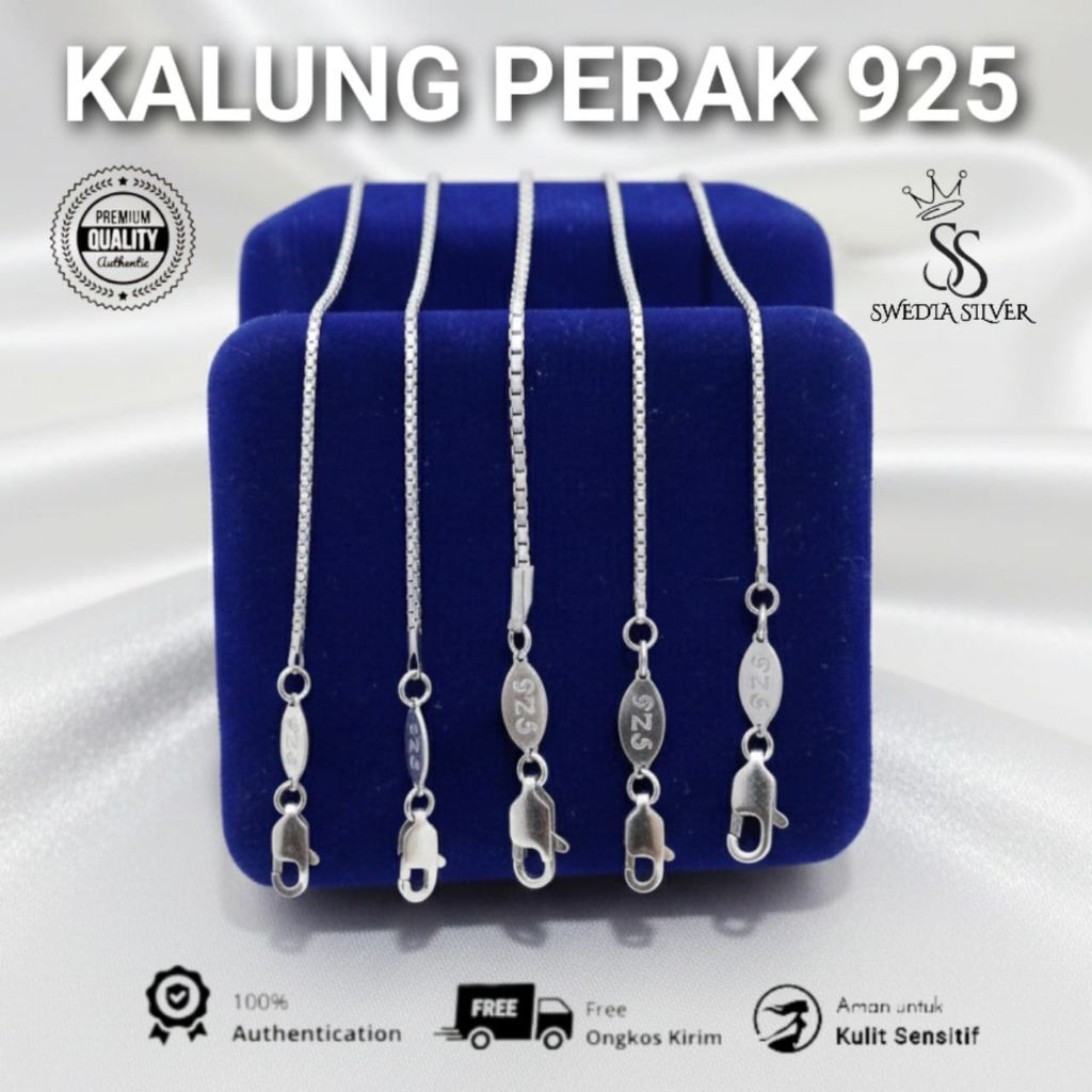 Kalung Italy Santa Perak 925, Logam Mulia Perak