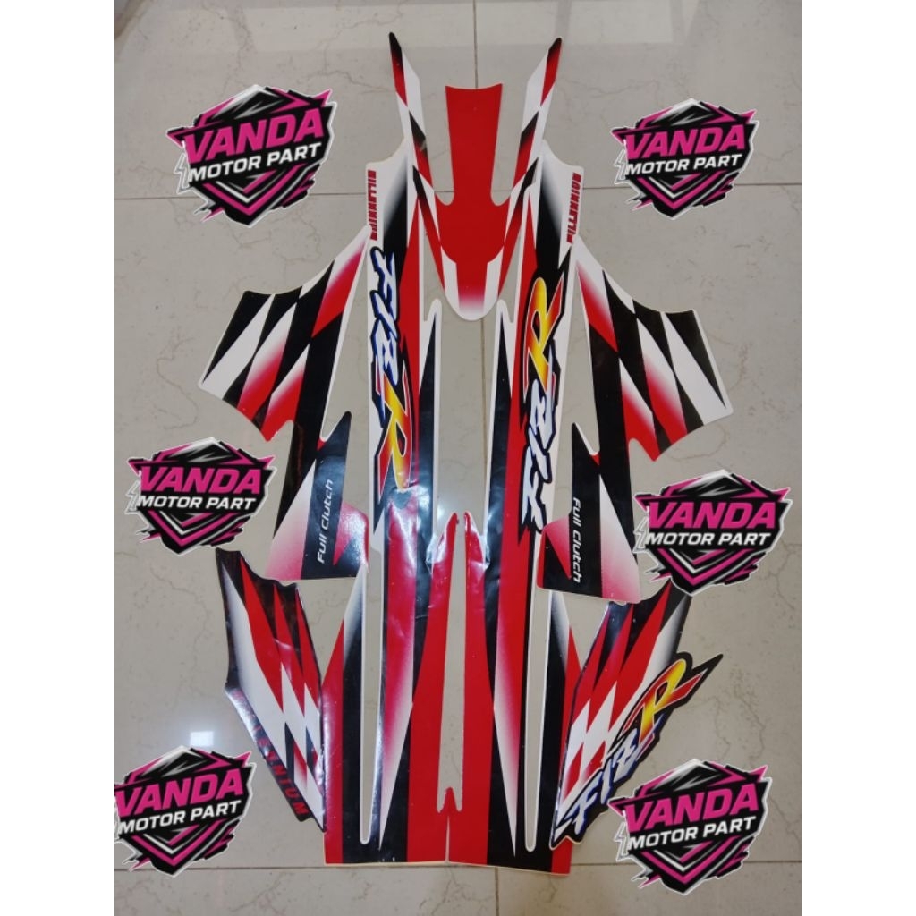 Termurah Striping Stiker Polet FIZ R Fizr MILENIUM MERAH SILVER