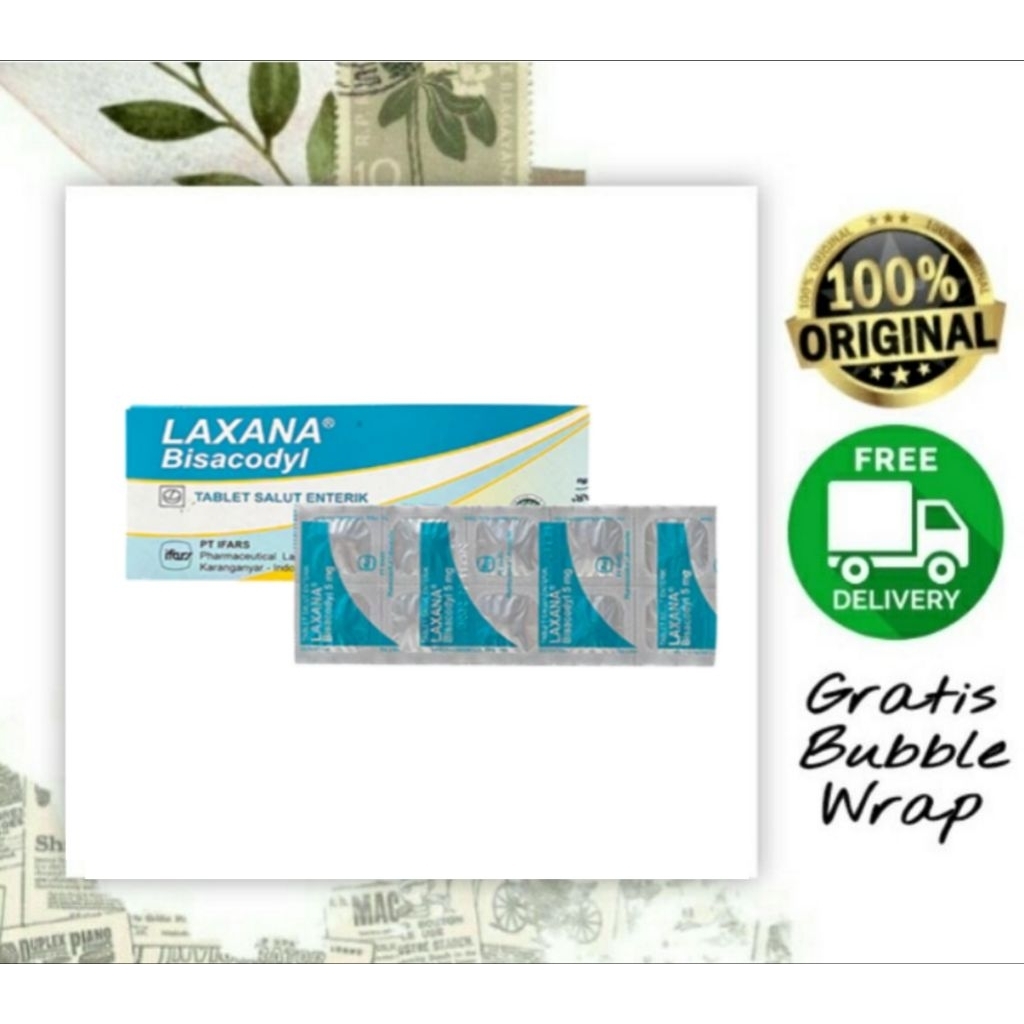 Laxana Tablet 5mg 10 tablet Obat Pencahar Efektif untuk Mengatasi Konstipasi Obat Pelancar BAB