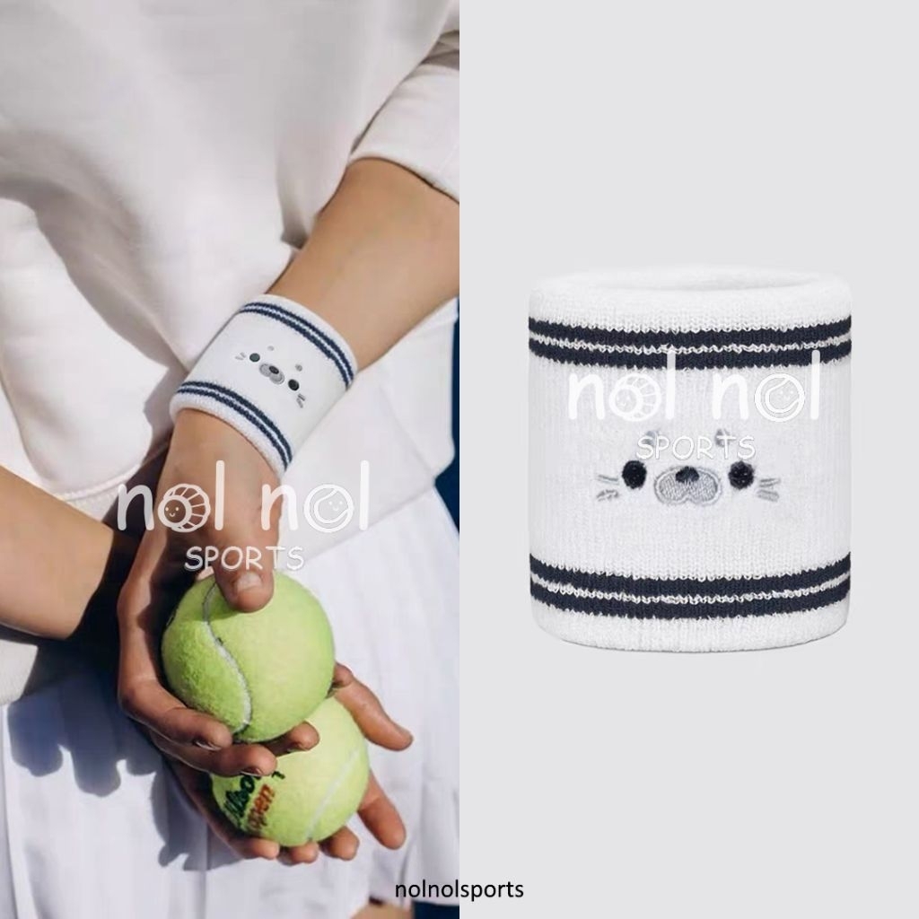 NNS wristband tennis padel badminton anjing laut wrist band deker tangan gelang olahraga cute seal