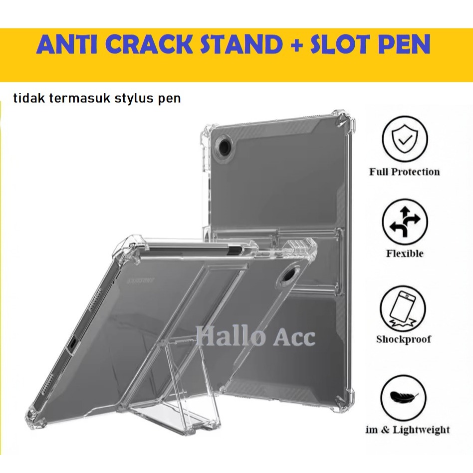 Case Samsung Tab A9 | Casing Samsung Tab A9 8.7 2023 Anti Crack Stand Silikon Clear