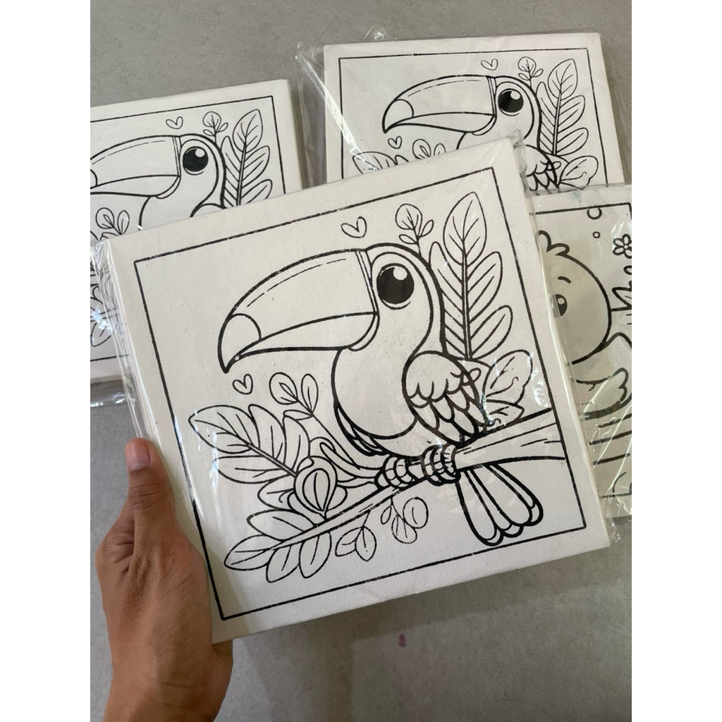 Set Kanvas Lukis Anak Bergambar